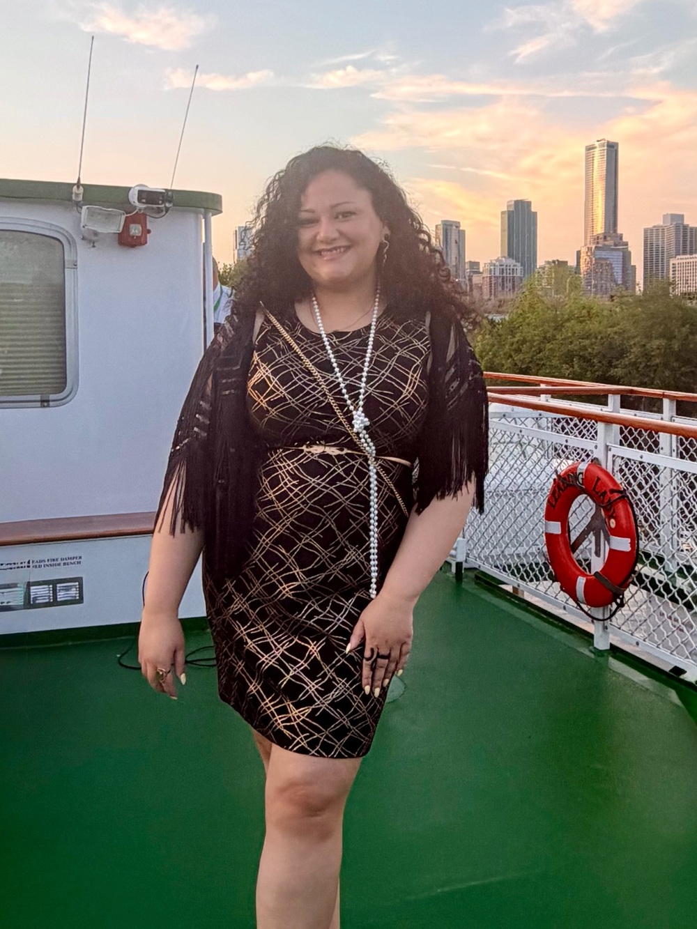 Black and Gold Dress